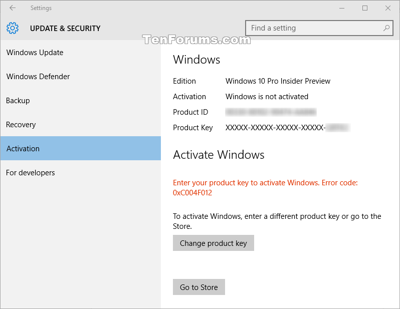 Windows Activation Product Id Not Available